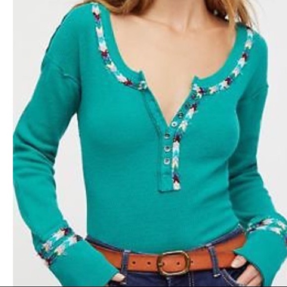 Free People Tops - Free People Thermal Henley Top